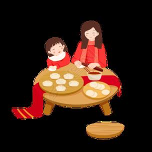 简笔画过年包饺子专题模板简笔画过年包饺子图片素材下载我图网