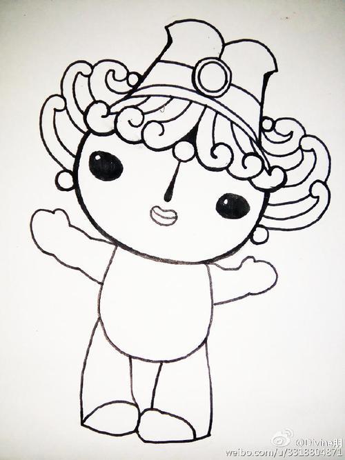 人物其他人物福娃贝贝简笔画这是奥运的吉祥物福娃贝贝作品