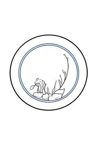 青花瓷盘子简笔画