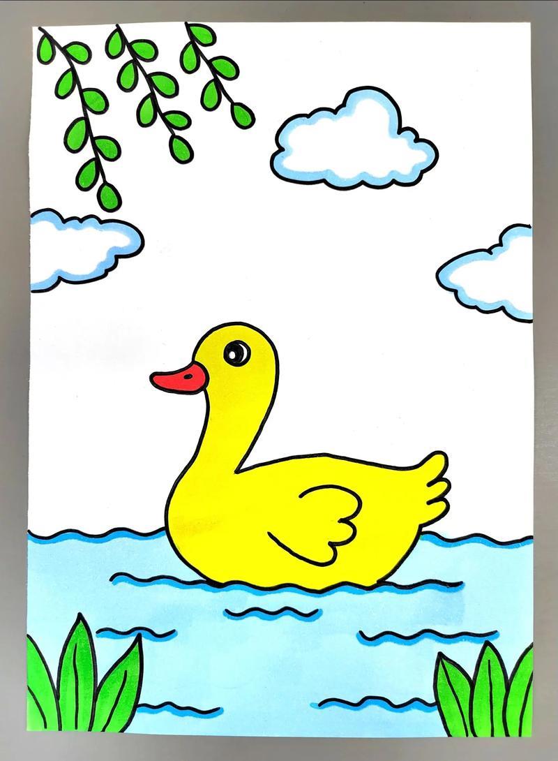 教你用数字2画小鸭子简单又可爱快来试试吧鸭子简笔画抖音