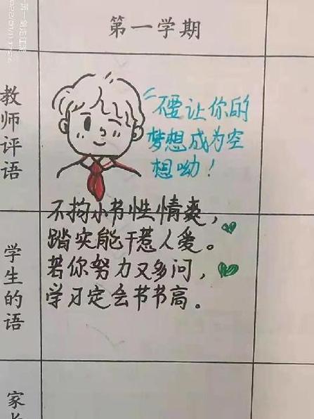 班主任创意评语简笔画
