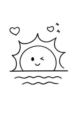 日落简笔画简单又好看