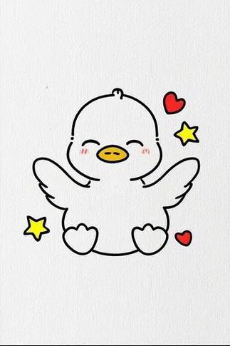 丑小鸭简笔画