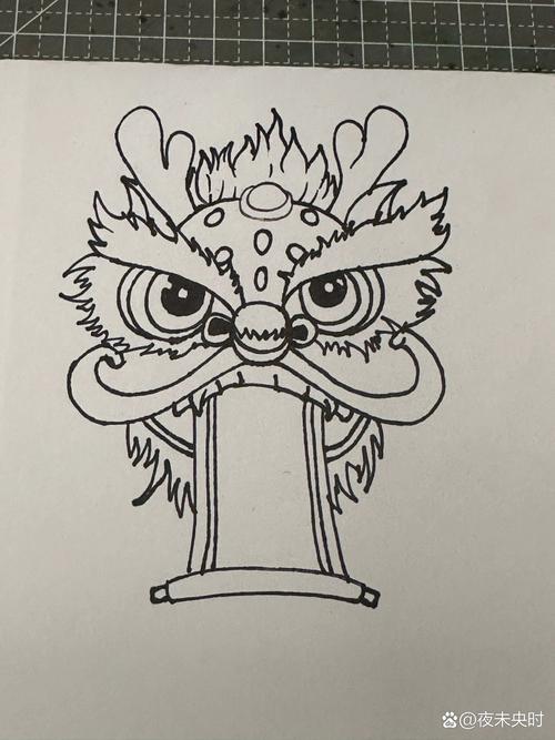 龙年简笔画线稿