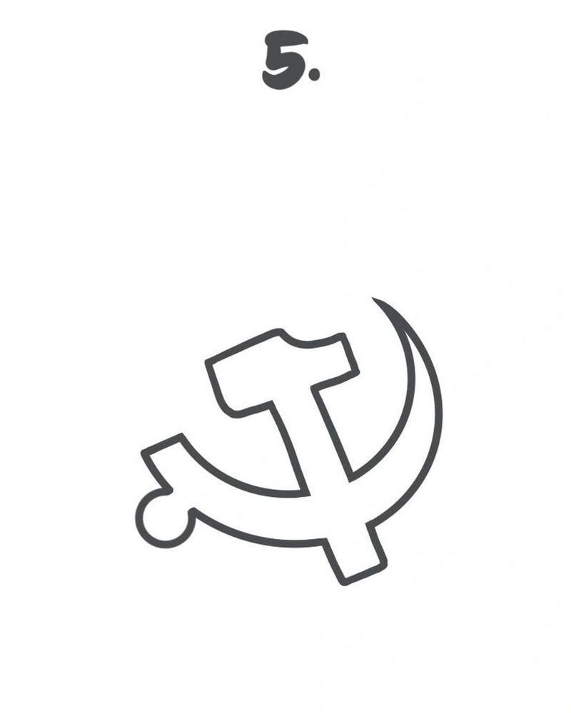 手绘教程如何画党徽一起来画一枚党徽吧step1