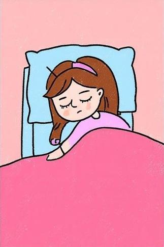 小女孩睡觉简笔画