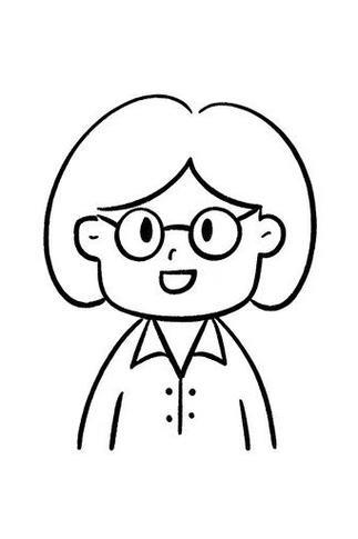 漂亮女教师简笔画