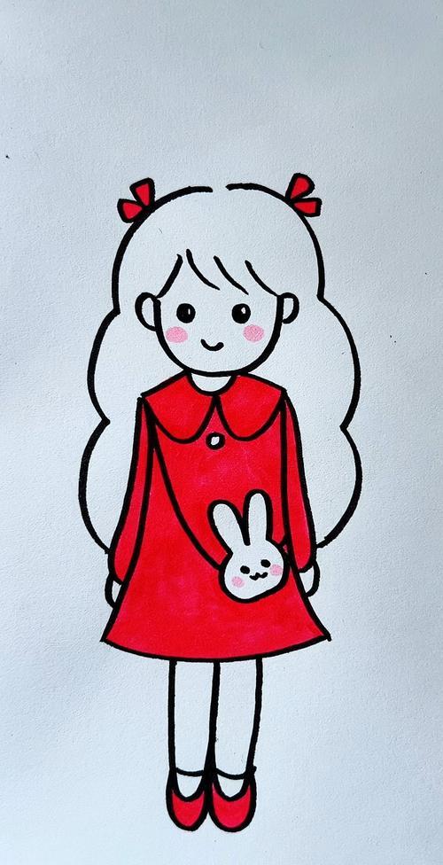 简笔画小女孩
