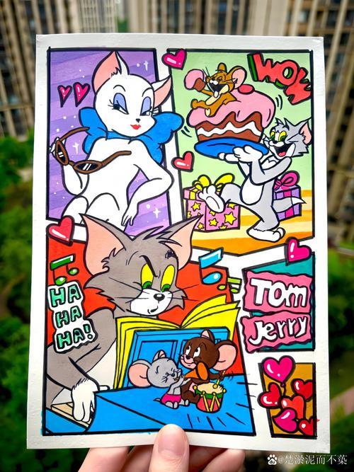 猫和老鼠手绘插画附步骤零基础学画画