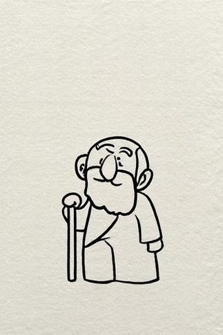 拐杖简笔画