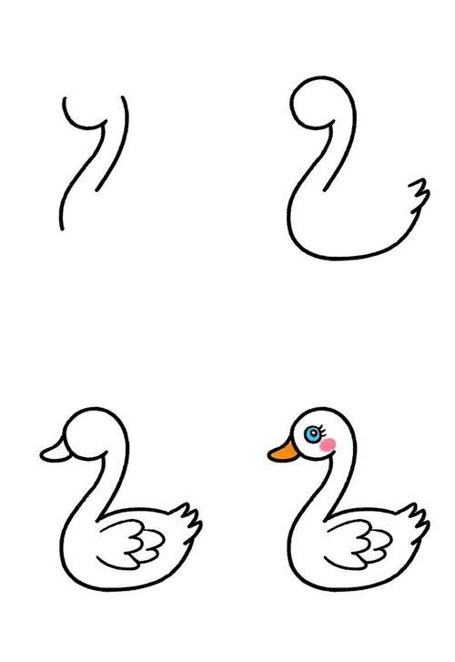 大白鹅简笔画图片