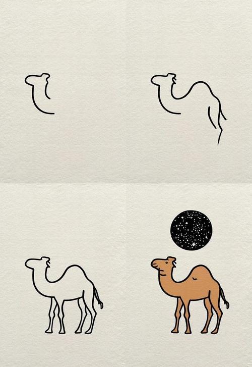 骆驼简笔画