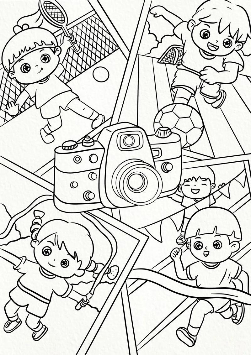学校的一天或者运动会主题都可以简笔画主题画抖音