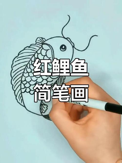 创意儿童画红鲤鱼简笔画教程