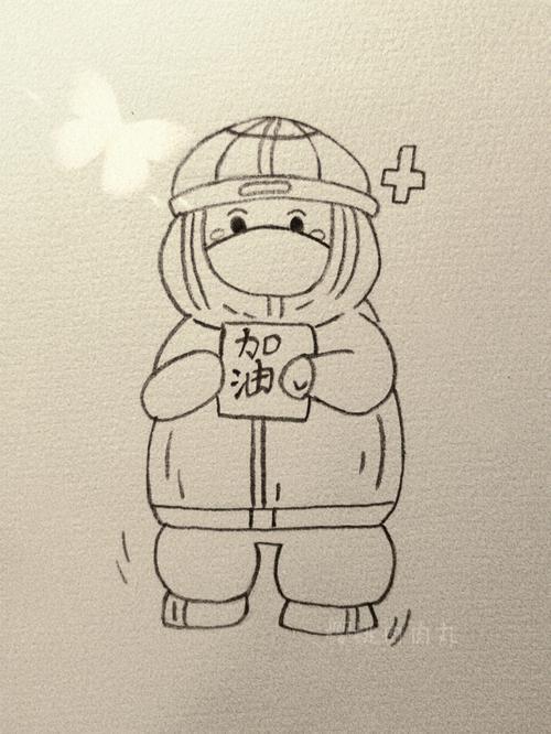 今日简笔画抗疫医护人员内有教程