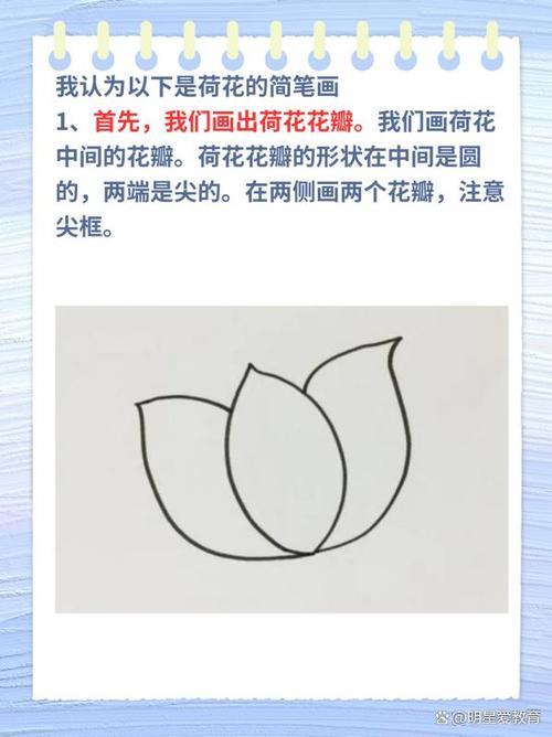 荷花怎么画简笔画