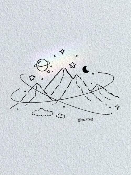 ins风简笔画教程历经山河人间值得