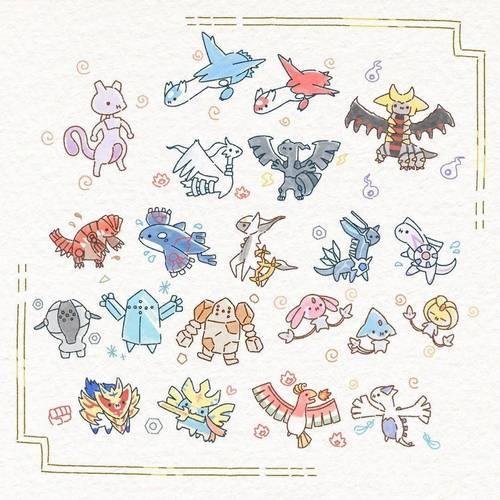 图集一组超萌的宝可梦简笔画