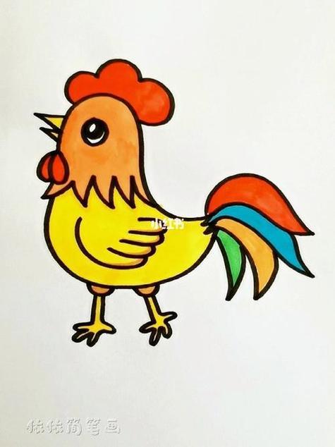 好看大公鸡简笔画