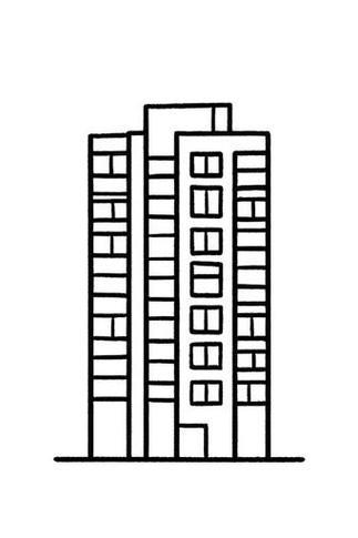 楼房简笔画高楼大厦