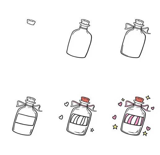 糖果瓶子简笔画