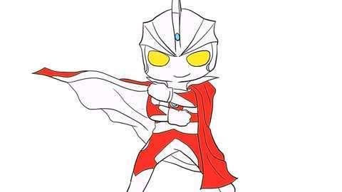 小林简笔画帅气的艾斯奥特曼简笔画