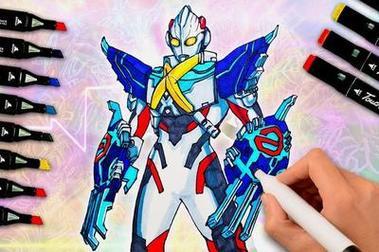 艾克斯奥特曼简笔画图片大全简单简笔画