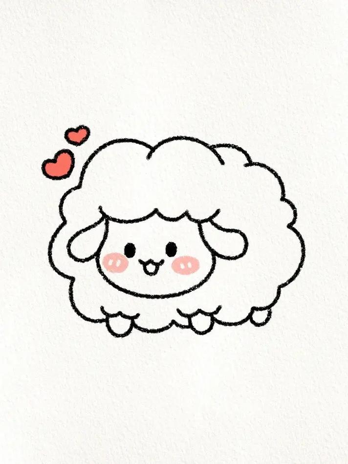 小羊简笔画教程一学就会的简笔画教程赶紧让你的朋友给你画抖音