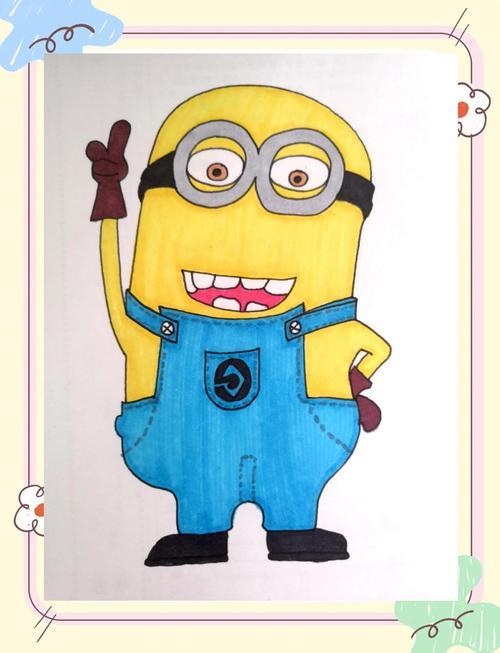 小黄人大眼萌简笔画教程