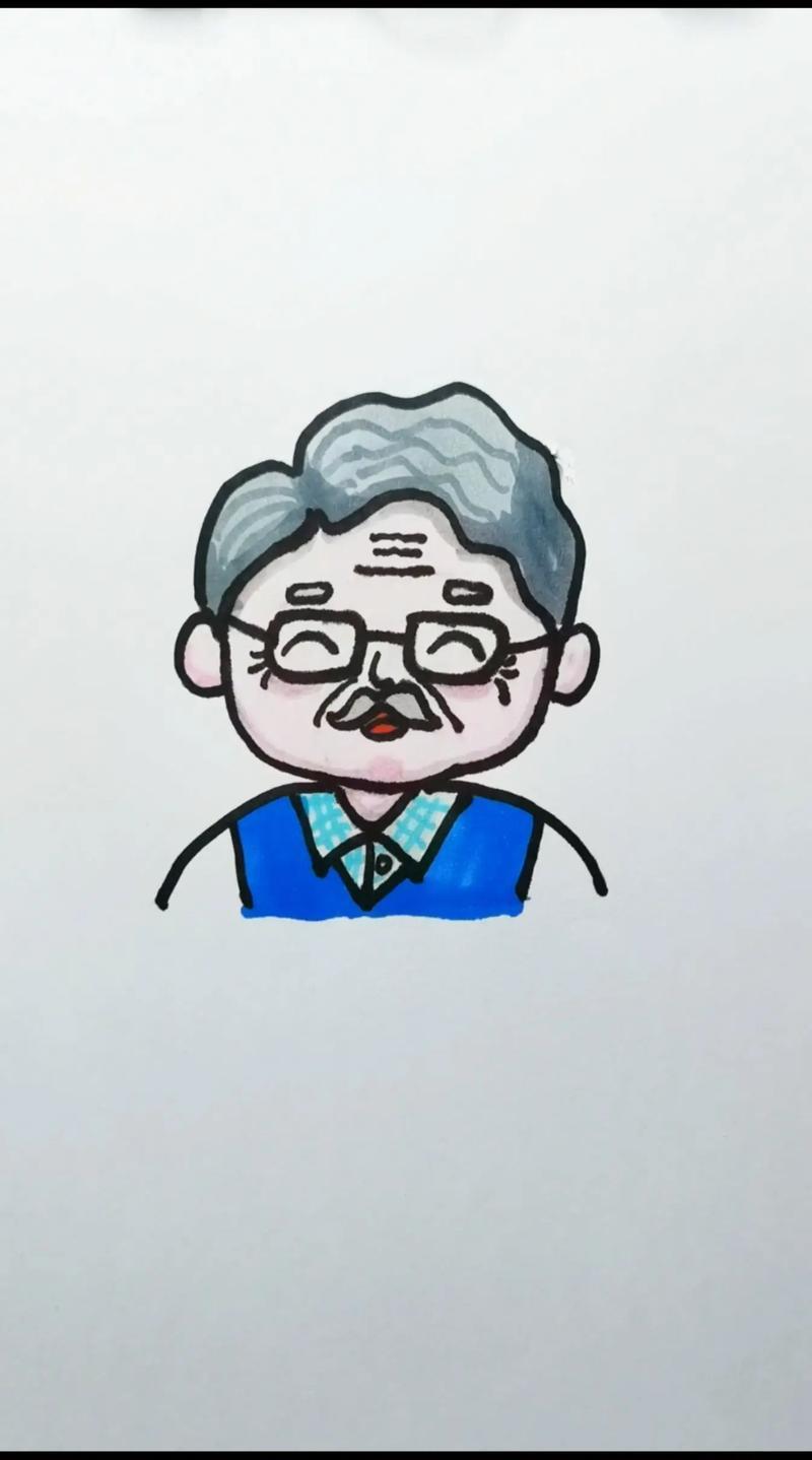 老爷爷简笔画重阳节手抄报重阳节绘画老爷爷简笔画教程重抖音