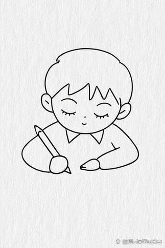 小学生写作业简笔画