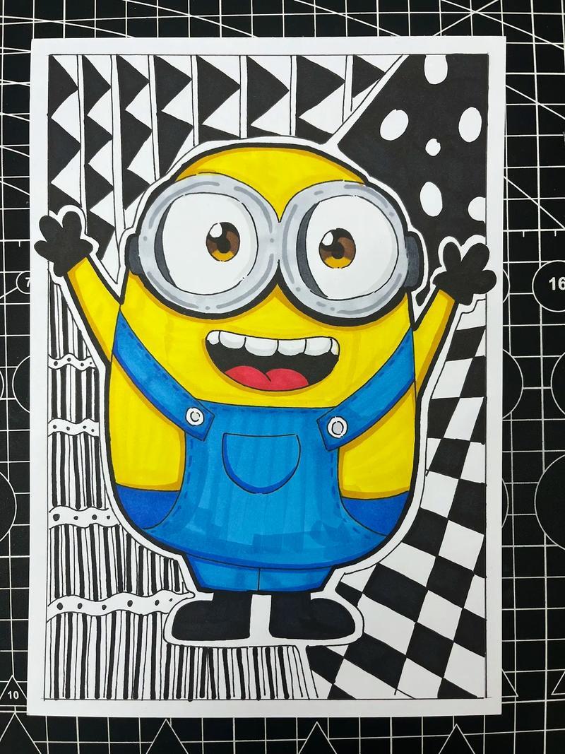 小黄人简笔画教程画渣日常原来画画这么好玩跟着抖音抖音