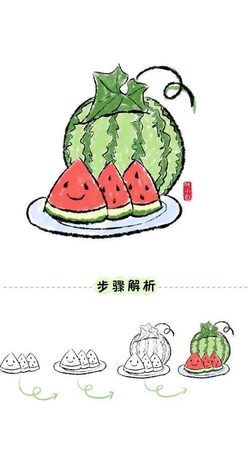 给小朋友的夏天简笔画教程