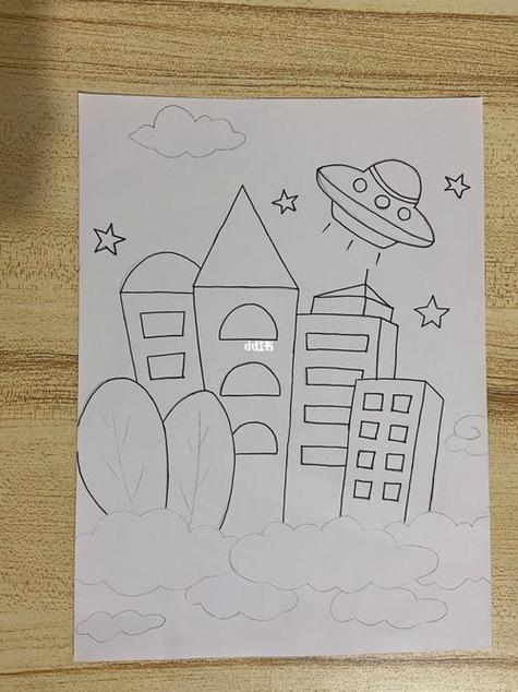 高高的楼房简笔画高高的楼房怎么画简单