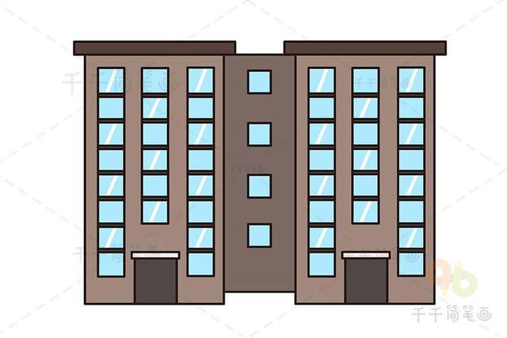 住宅楼简笔画