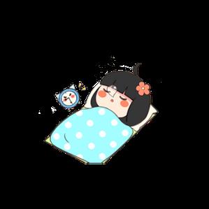 手绘睡觉的小女生