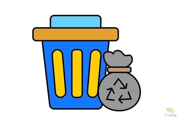 分类可爱垃圾桶简笔画怎么画图片简笔画学笔画垃圾桶简笔画步骤垃圾