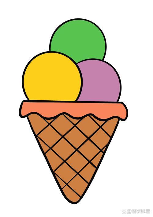 简笔画教程分享冰淇淋