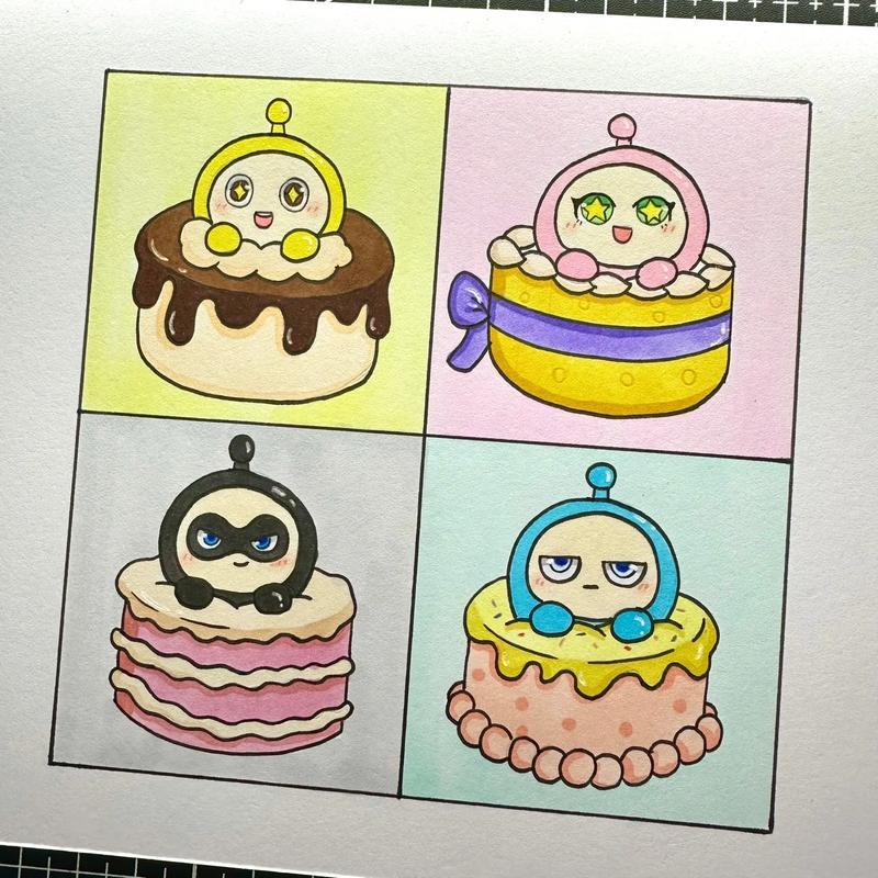 蛋仔派对简笔画绘画超级简单又好看快来画吧蛋仔派对抖音