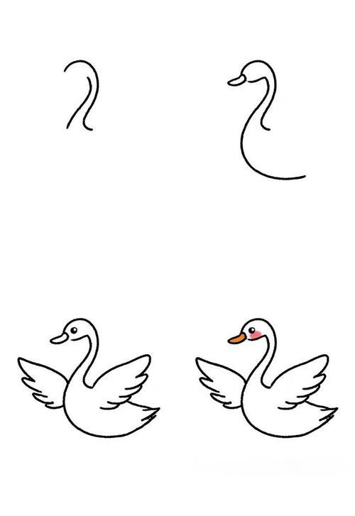 白鹅简笔画来啦
