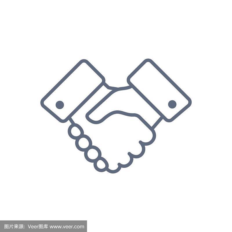 handshakelineiconpartnershipandagreementsymbol