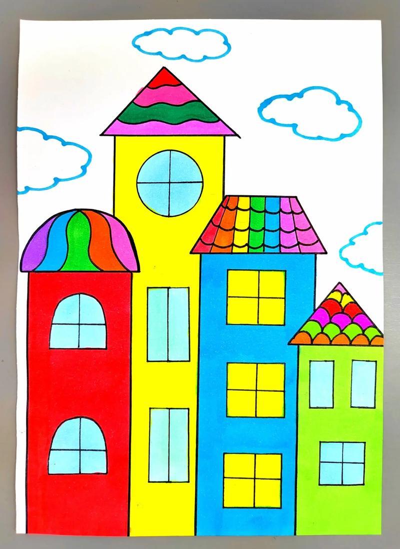 房子简笔画房抖音