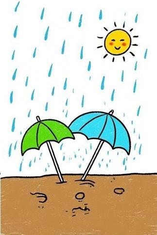 下雨的简笔画