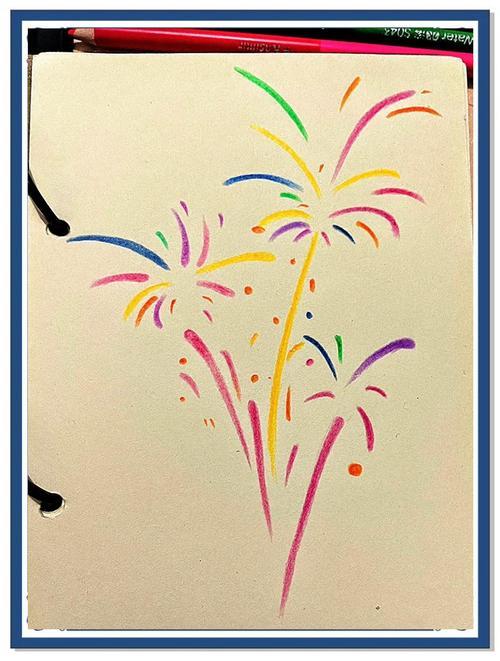 新年烟花简笔画教程