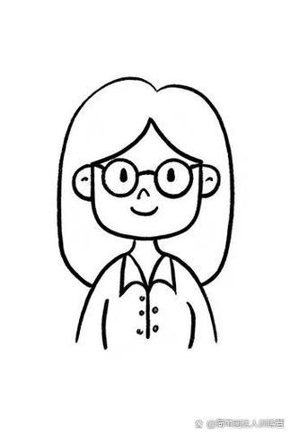 这次我带来了一幅超级可爱的女老师简笔画