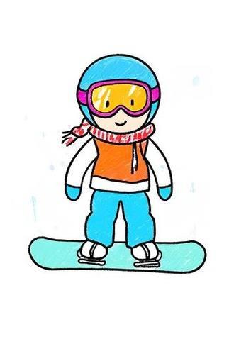 冬奥会项目简笔画