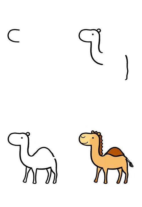骆驼简笔画