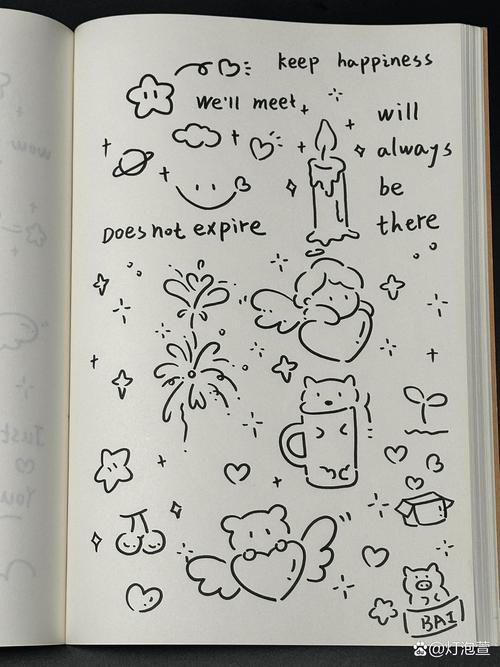 ins风简笔画手帐素材217随手写随手画