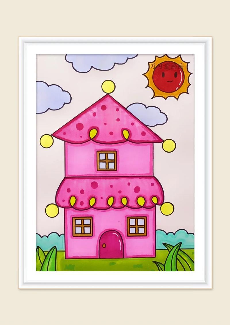 用电话线画房子简笔画简单易学又好看跟着抖音抖音