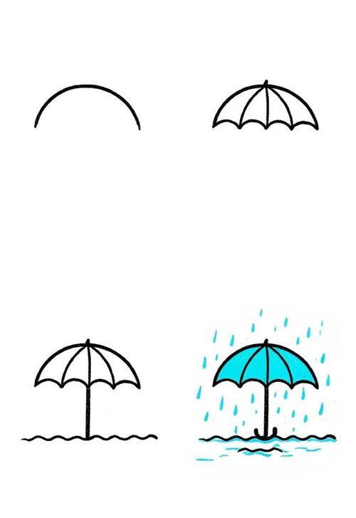 雨简笔画